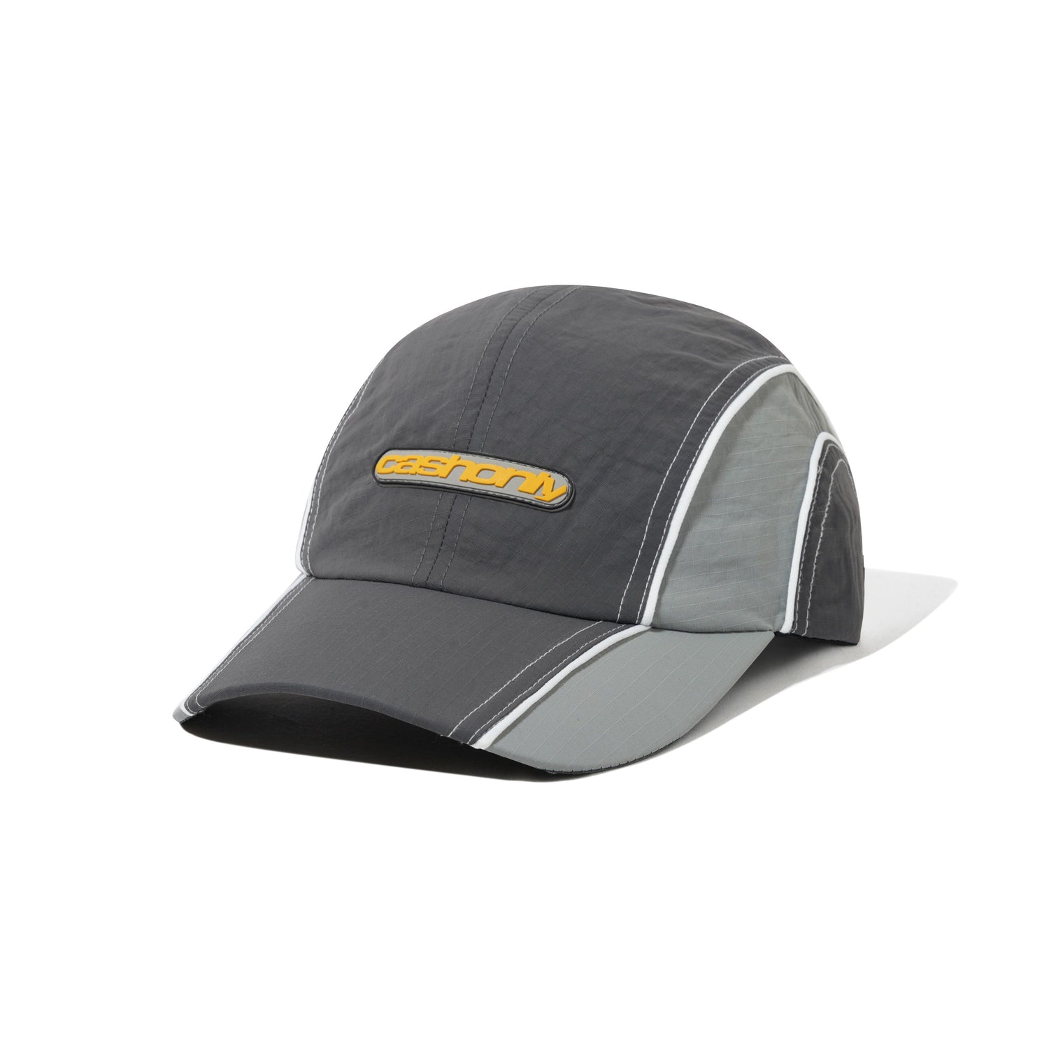 Gray cap with a logo on a white background