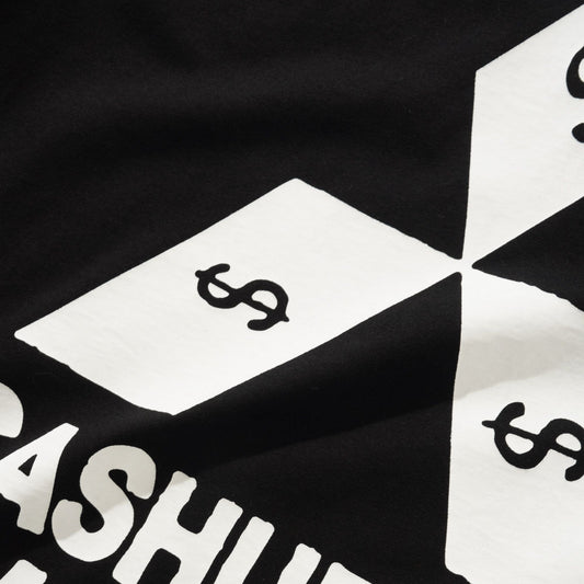 Black and white logo with 'Sashubishi Motors' text on a black background