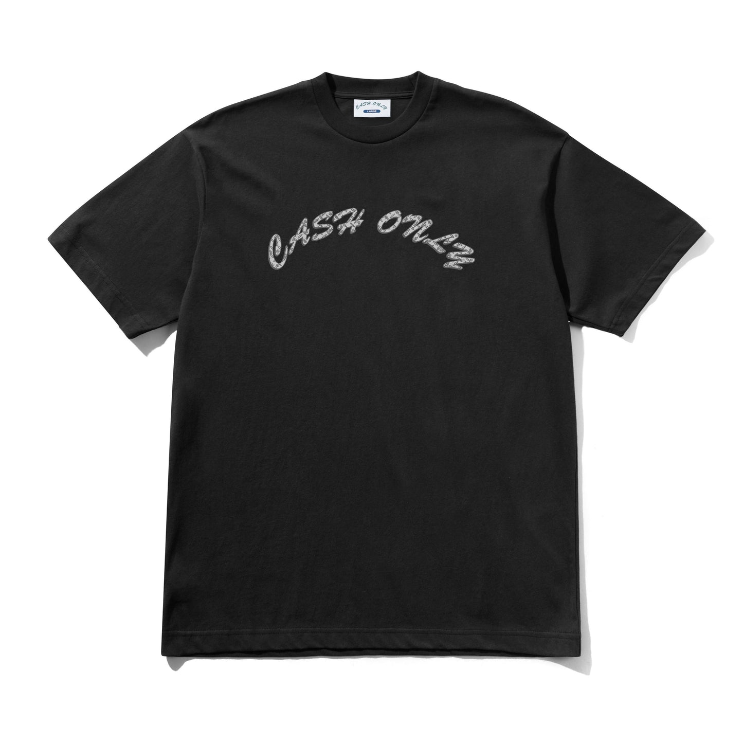 Cash Only Shirt Diamond Plate Logo Tee Black