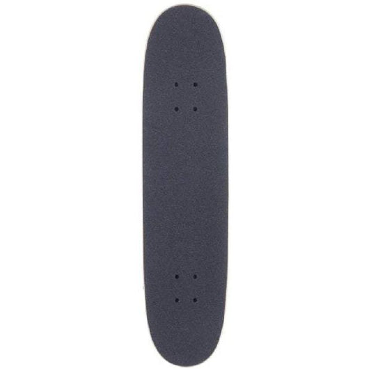 Black skateboard deck on a white background