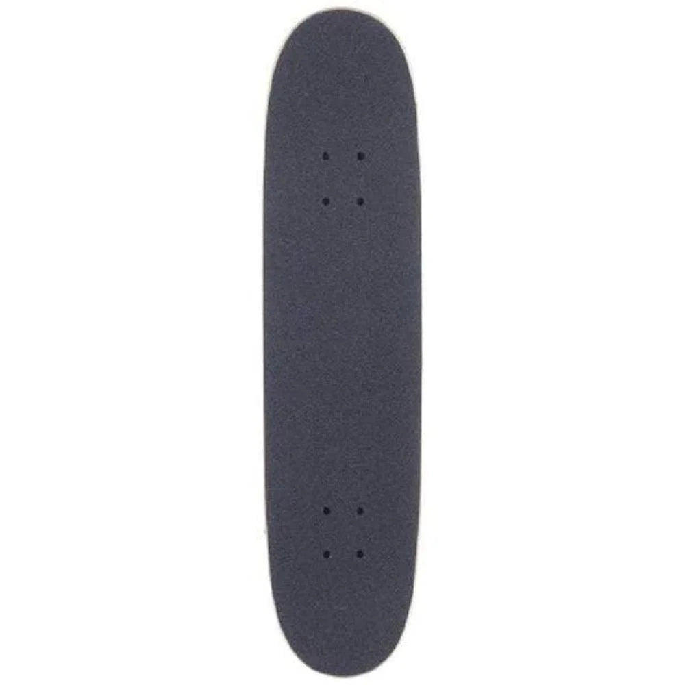 Black skateboard deck on a white background