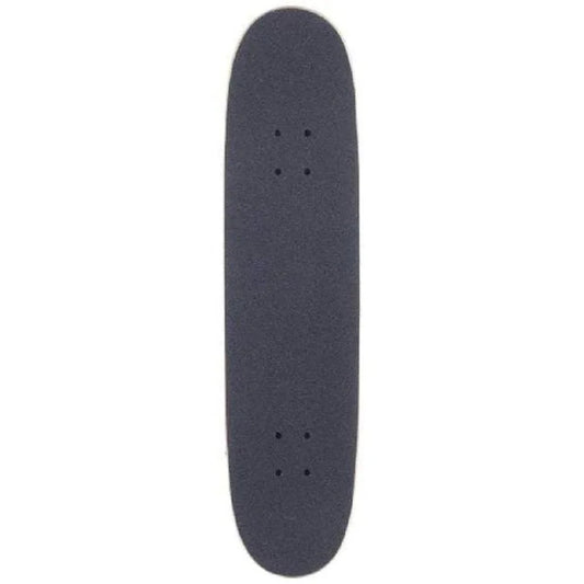 Black skateboard deck on a white background