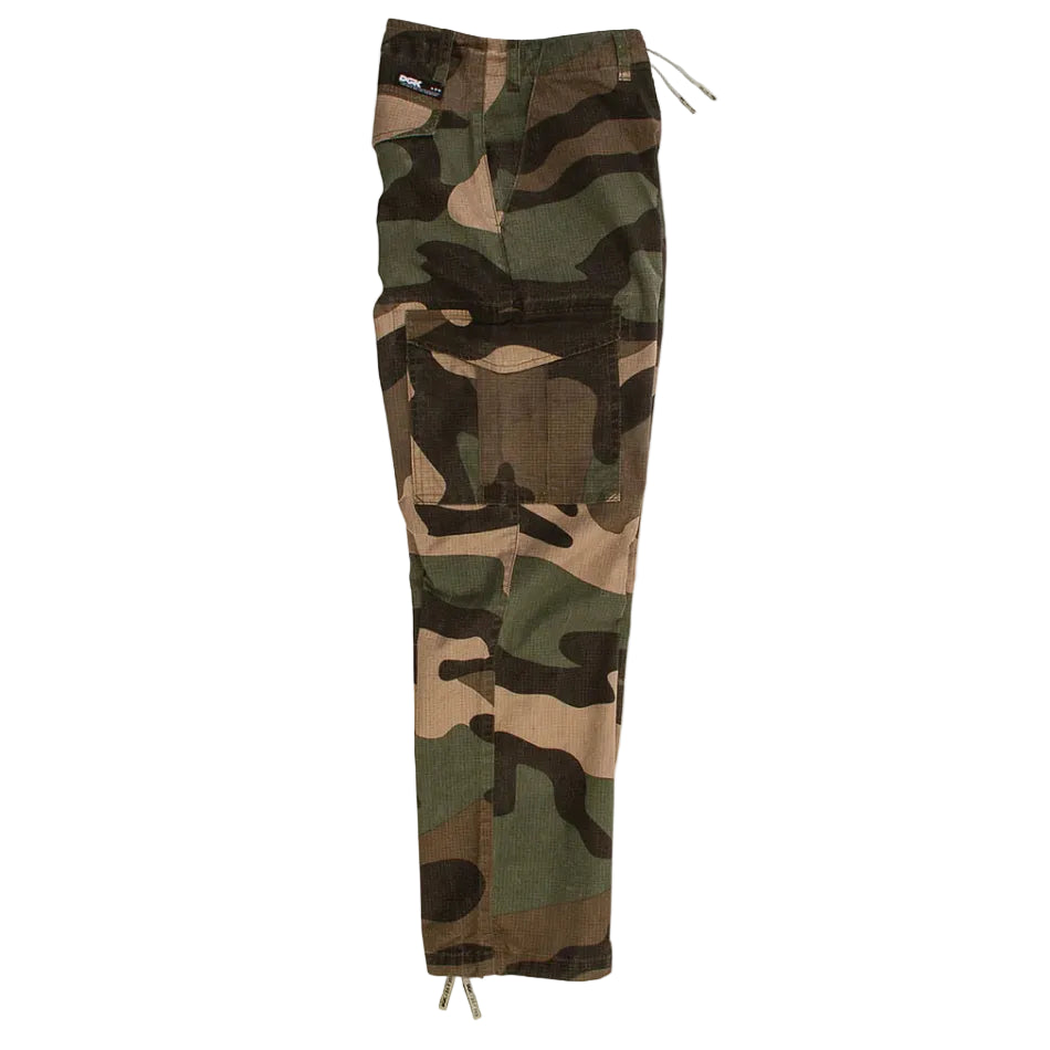 Camouflage pants on a white background