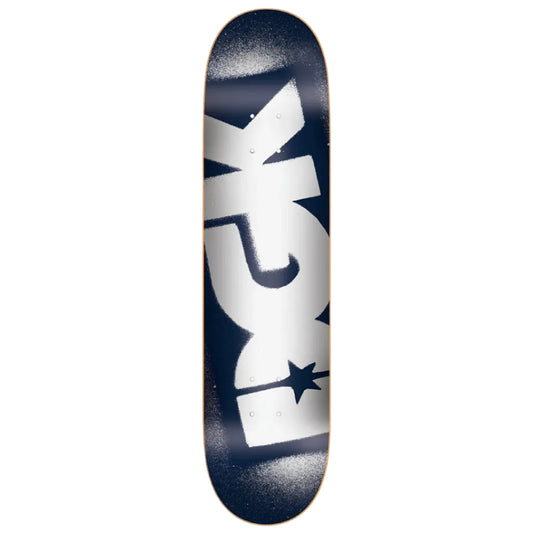 Skateboard deck with a logo on a white background