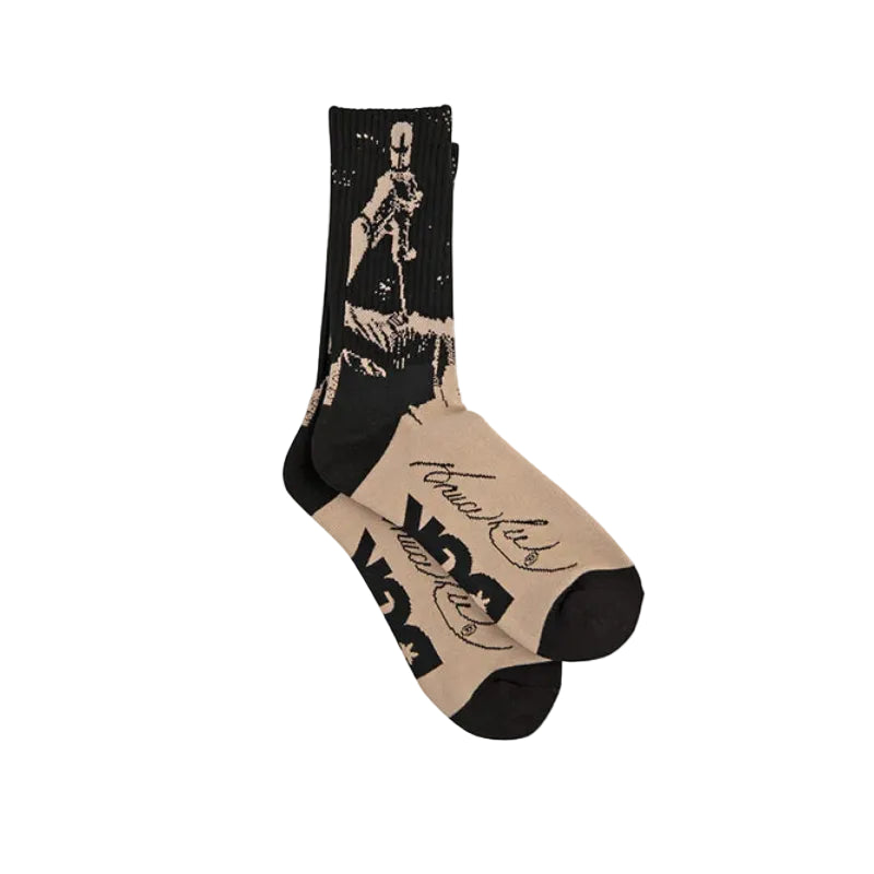 Sock with graphic design on a white background