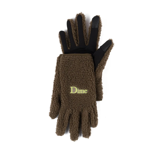 Dime Classic Polar Fleece Gloves - Military Brown