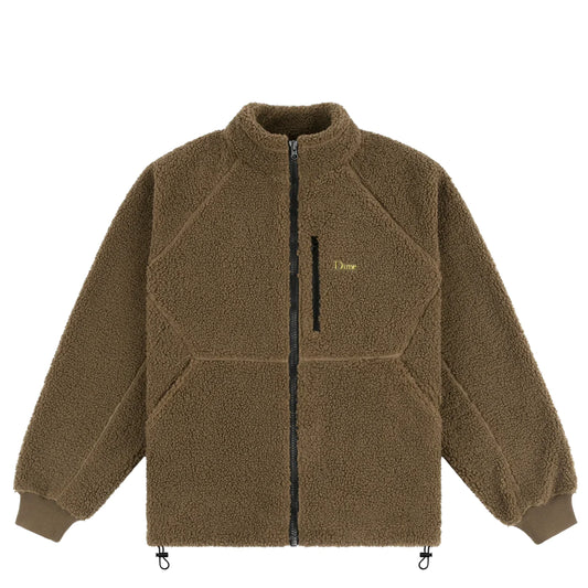 Dime Jacket Polar Fleece Sherpa Zip Military Brown