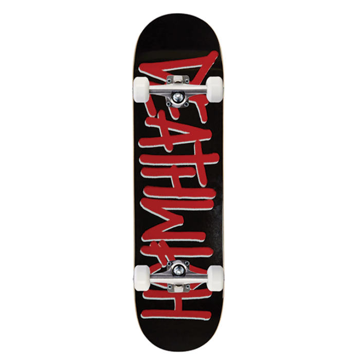 Skateboard with 'Deathwish' logo on a white background