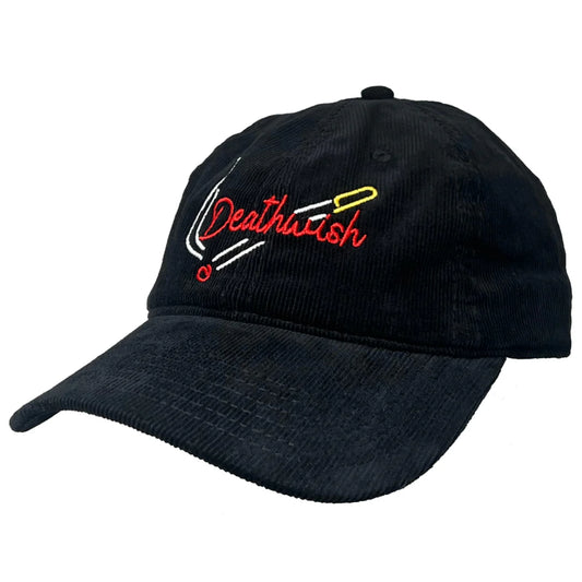 Black cap with 'Deathwish' logo on a white background