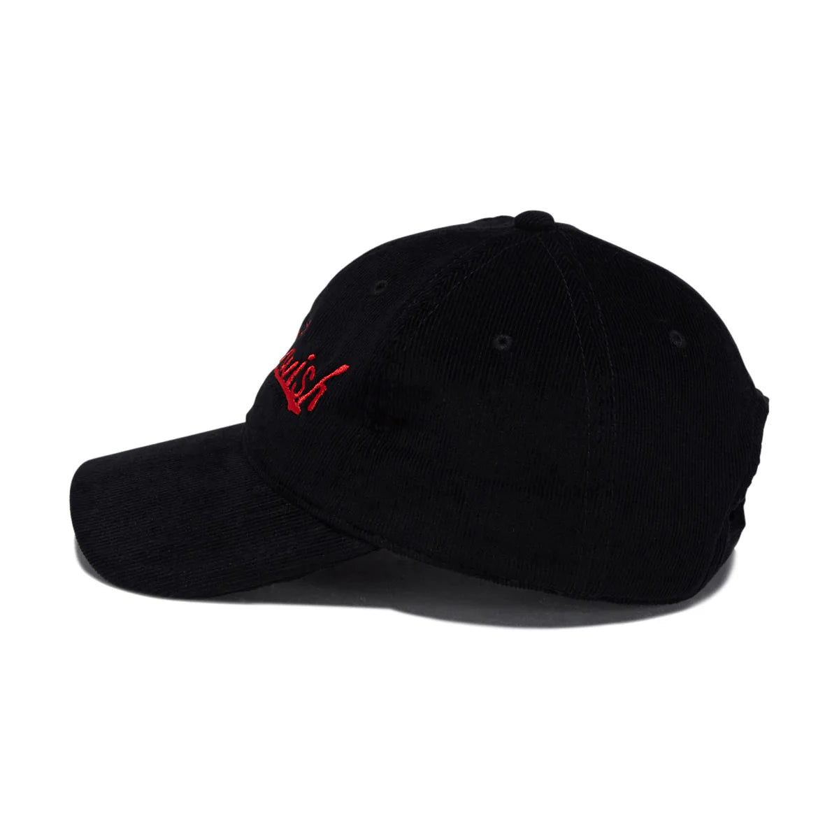 Red baseball cap on a white background
