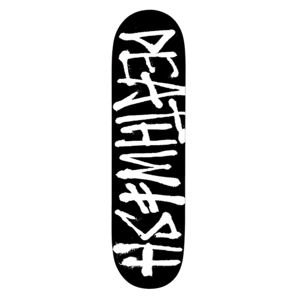 Skateboard deck with 'Deathwish' logo on a white background