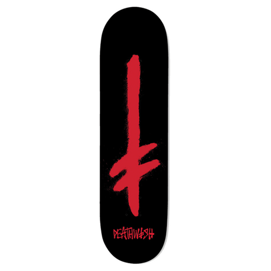 Deathwish Skateboard Deck Gang Spray Black Red 8.0