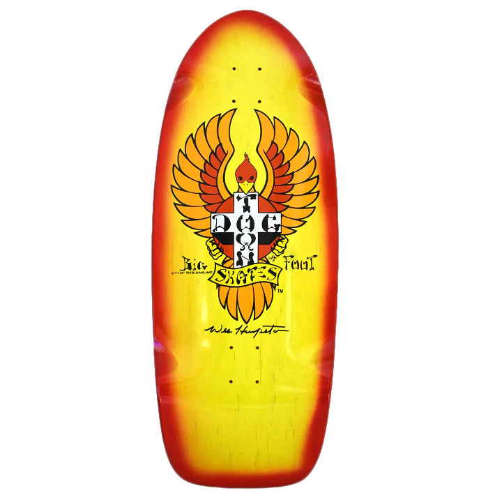 Dogtown Skateboard Deck Big Foot OG 70s Classic Yellow Red Fade 11.878