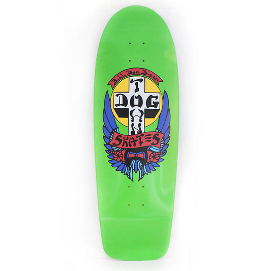 Dogtown Skateboard Deck Bull Dog 70s Classic Lime Dip 10.0