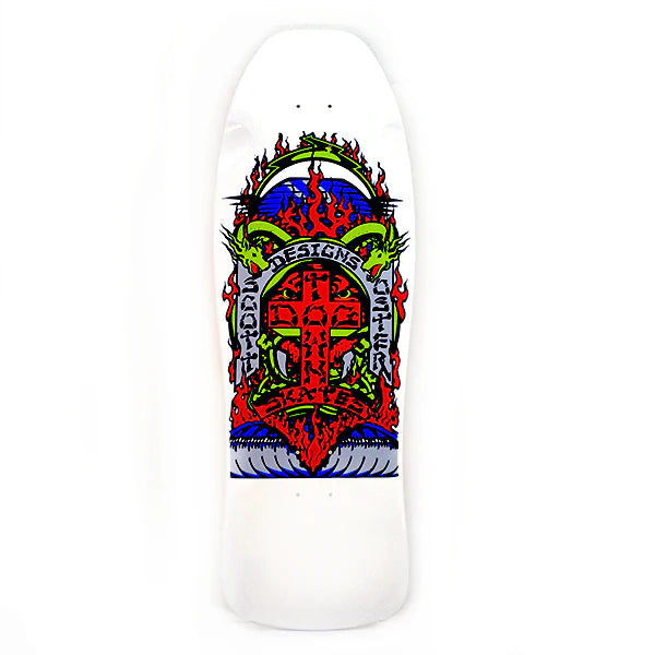 Dogtown Skateboard Deck Oster Reissue White Blue Pearl 10.361