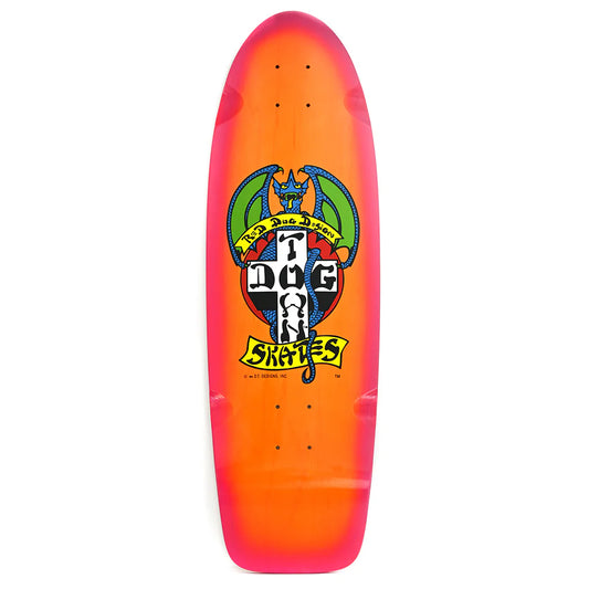 Dogtown Skateboard Deck Red Dog OG 70s Classic Orange Magenta 9.0