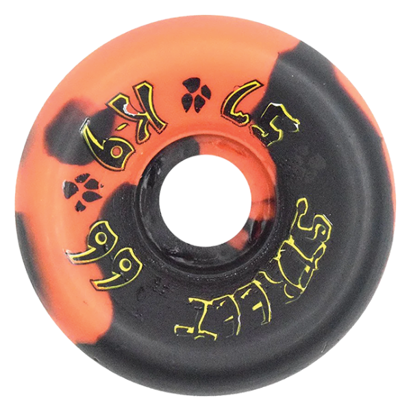 Dogtown Wheels K9 80s Street Black Orange Swirl 57mm 99A