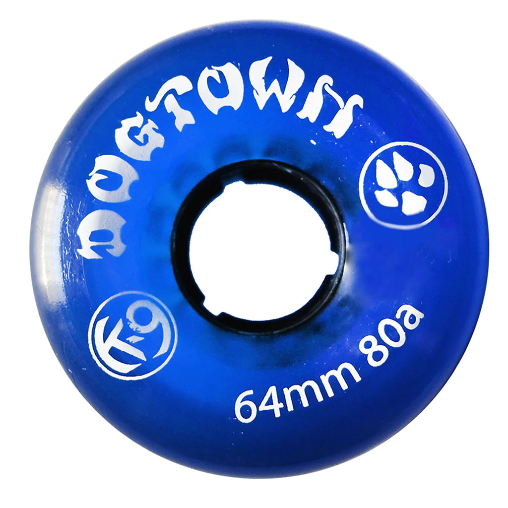 Blue wheel with 'Dogtown' branding on a white background