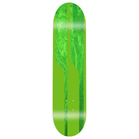 Green marble-patterned skateboard deck on a white background