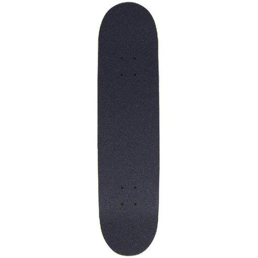 Black skateboard deck on a white background