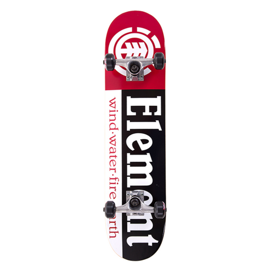Skateboard deck with Element logo on a white background
