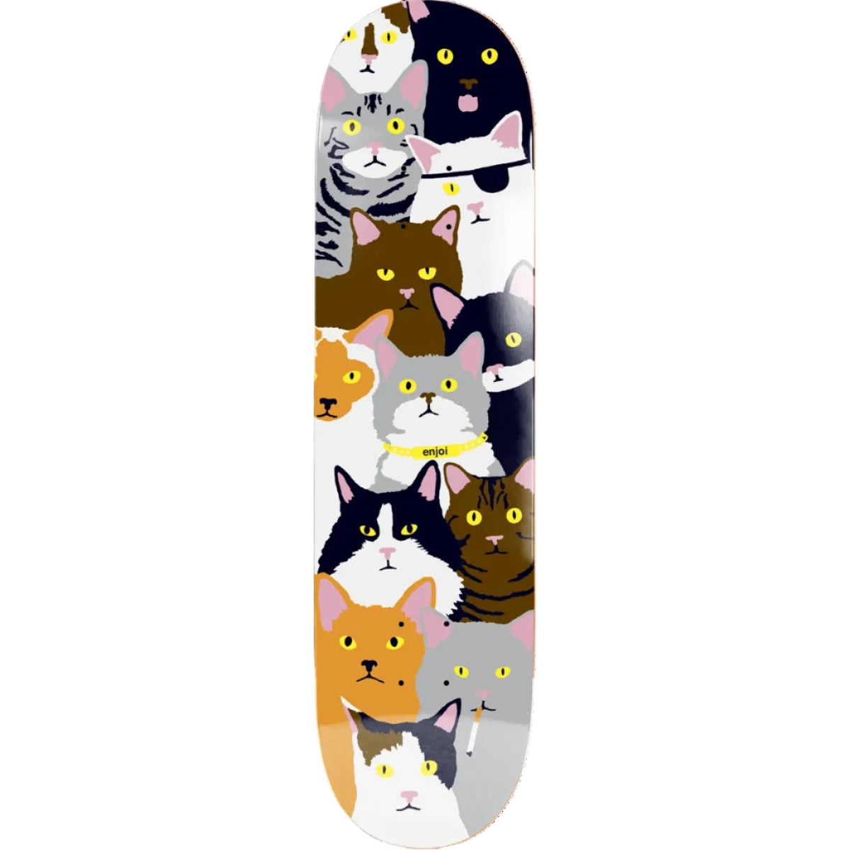Enjoi Skateboard Deck Cat Collage R7 8.0