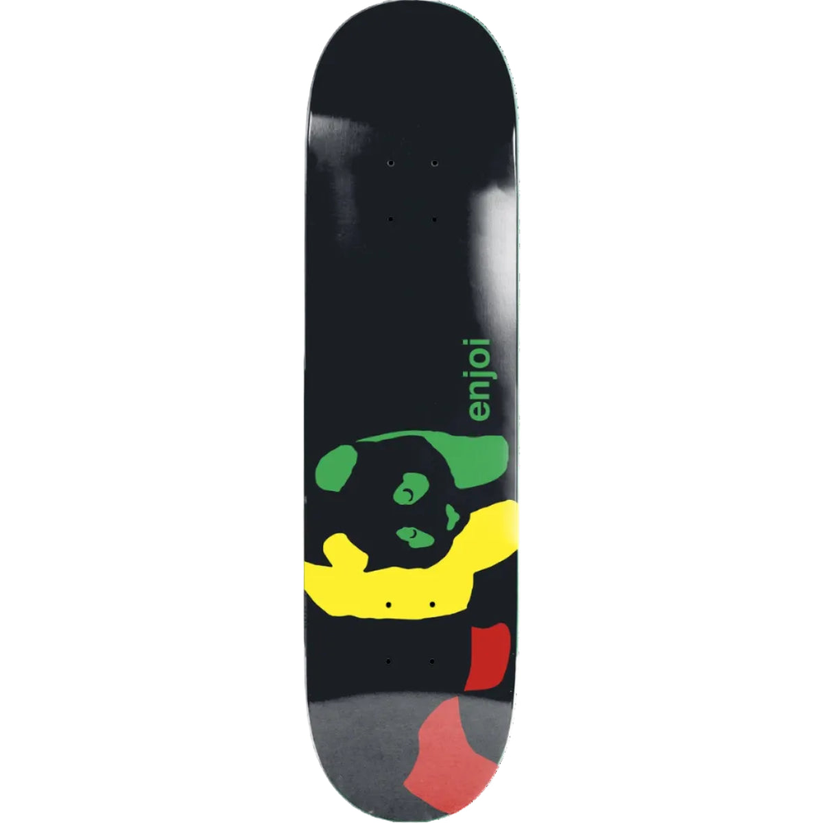 Enjoi Skateboard Deck Rasta Panda R7 8.5