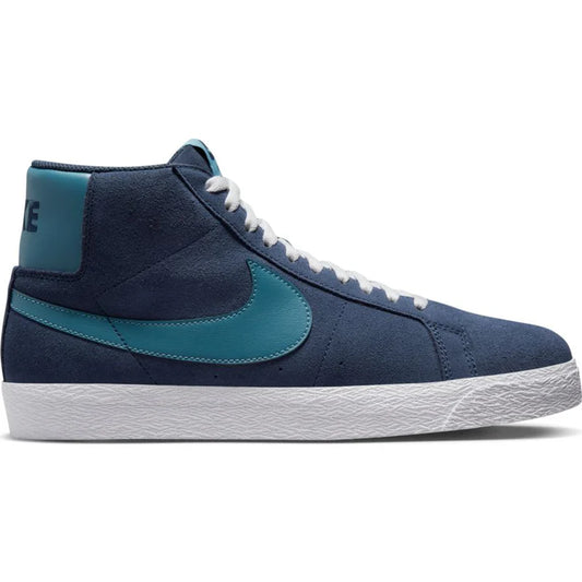 Nike SB Zoom Blazer Mid Midnight Navy Noise Aqua Shoes