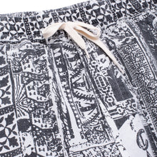 Load image into Gallery viewer, FUCKING AWEOSME COWABUNGA PANT BLACK ALL OVER PRINT AOP MEDIUM LARGE Relaxed Fit 100% Printed Cotton Canvas. Screen Printed Fabric. &quot;FA&quot; Artwork at Back Pocket.