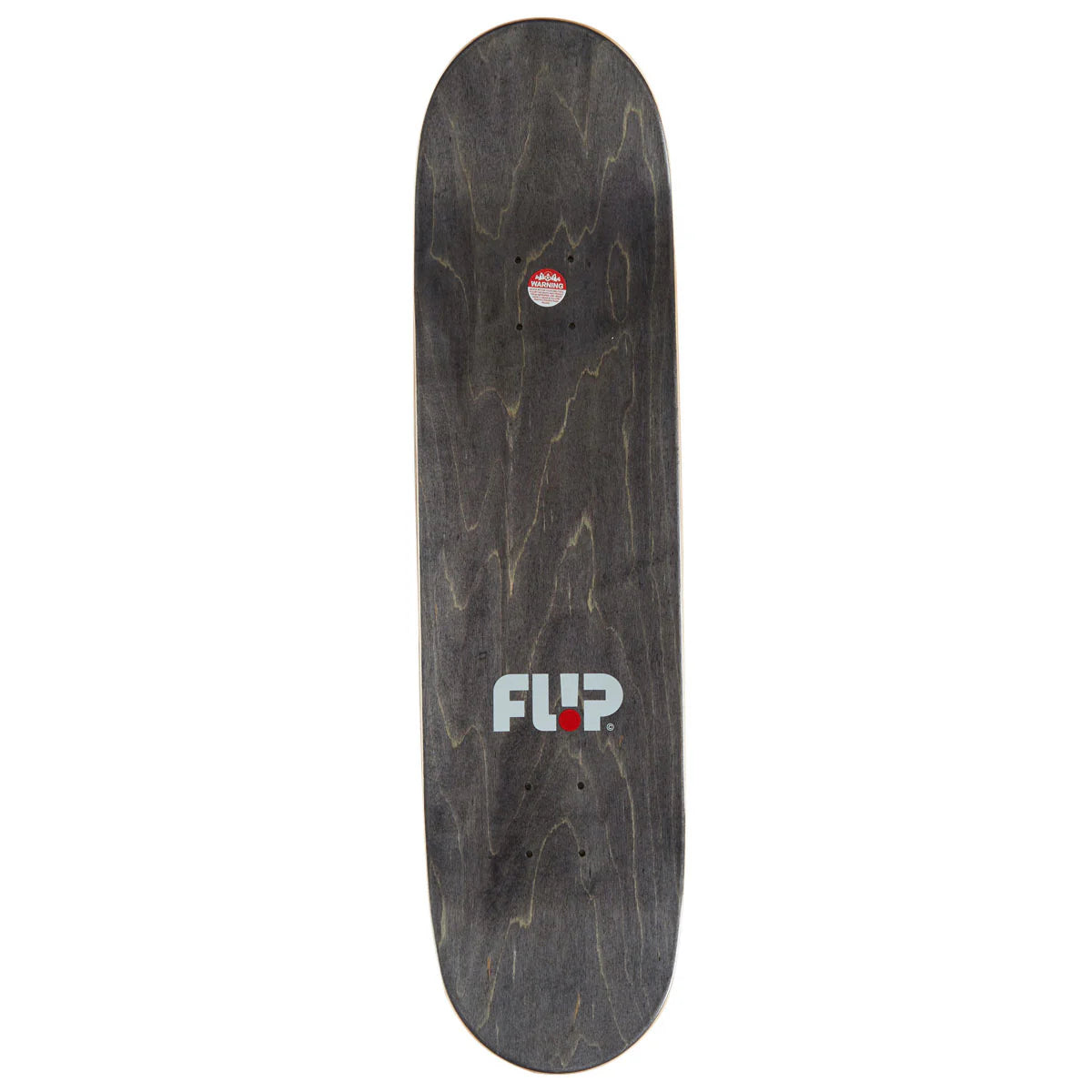 Skateboard deck with 'FLIP' logo on a white background