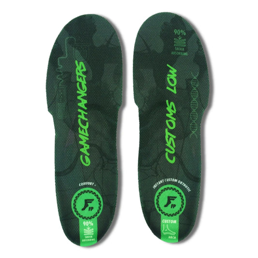 Green insole with 'GameChangers' branding on a white background