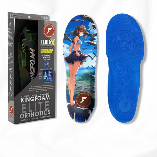 King foam elite orthotics with packaging on a white background