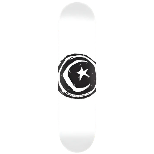 Foundation Skateboard Deck Star & Moon White 8.38