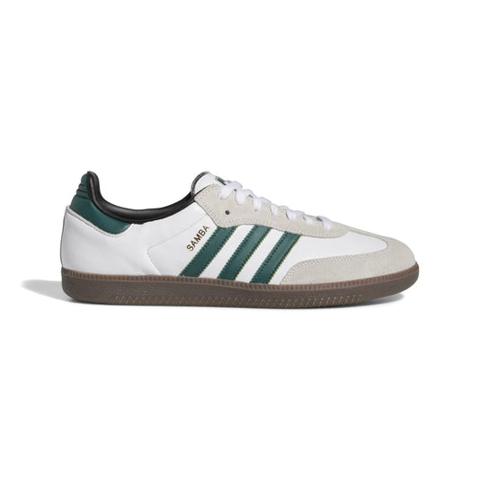 Adidas Skateboarding Shoes Samba ADV Cloud White Collegiate Green