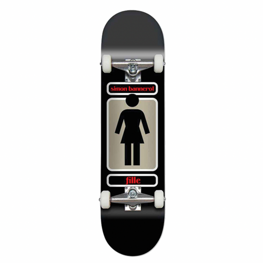 Skateboard with a graphic design on a white background