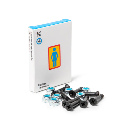 Skateboard hardware set with packaging on a white background