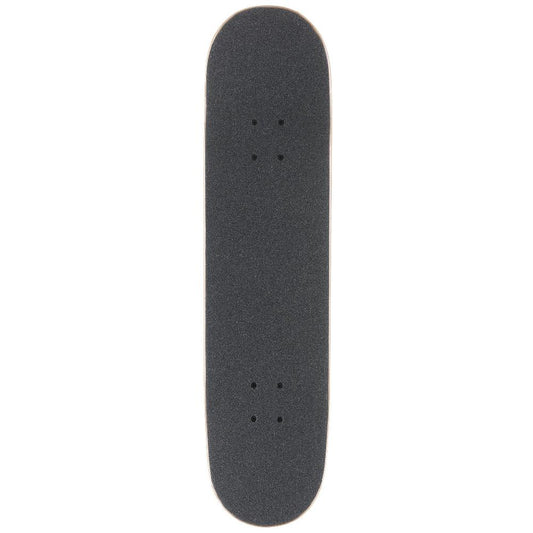Black skateboard deck on a white background