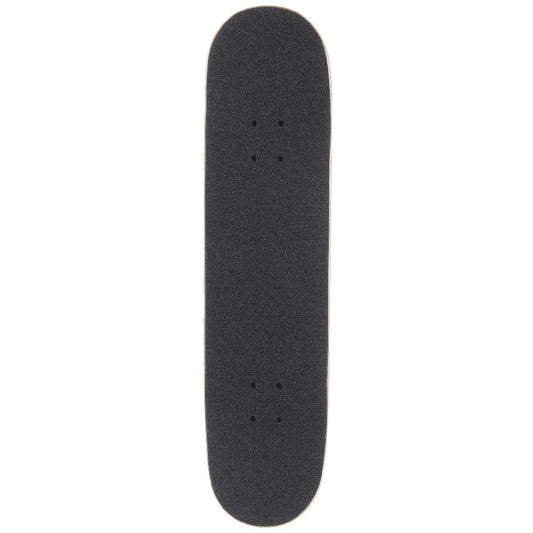 Black skateboard deck on a white background