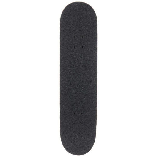 Black skateboard deck on a white background