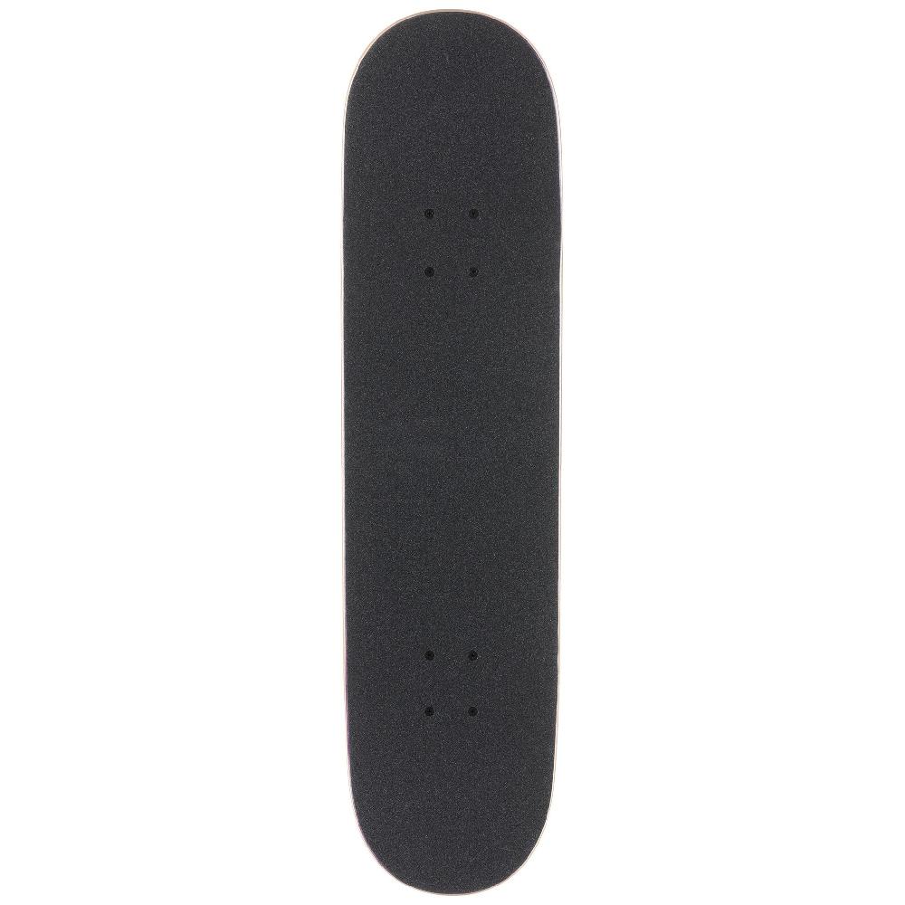 Black skateboard deck on a white background