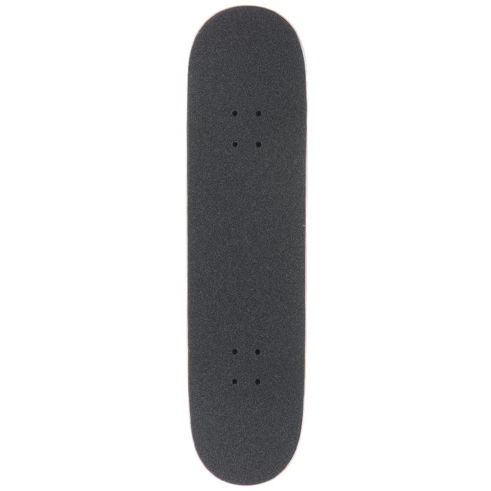 Black skateboard deck on a white background