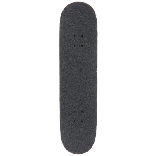 Black skateboard deck on a white background