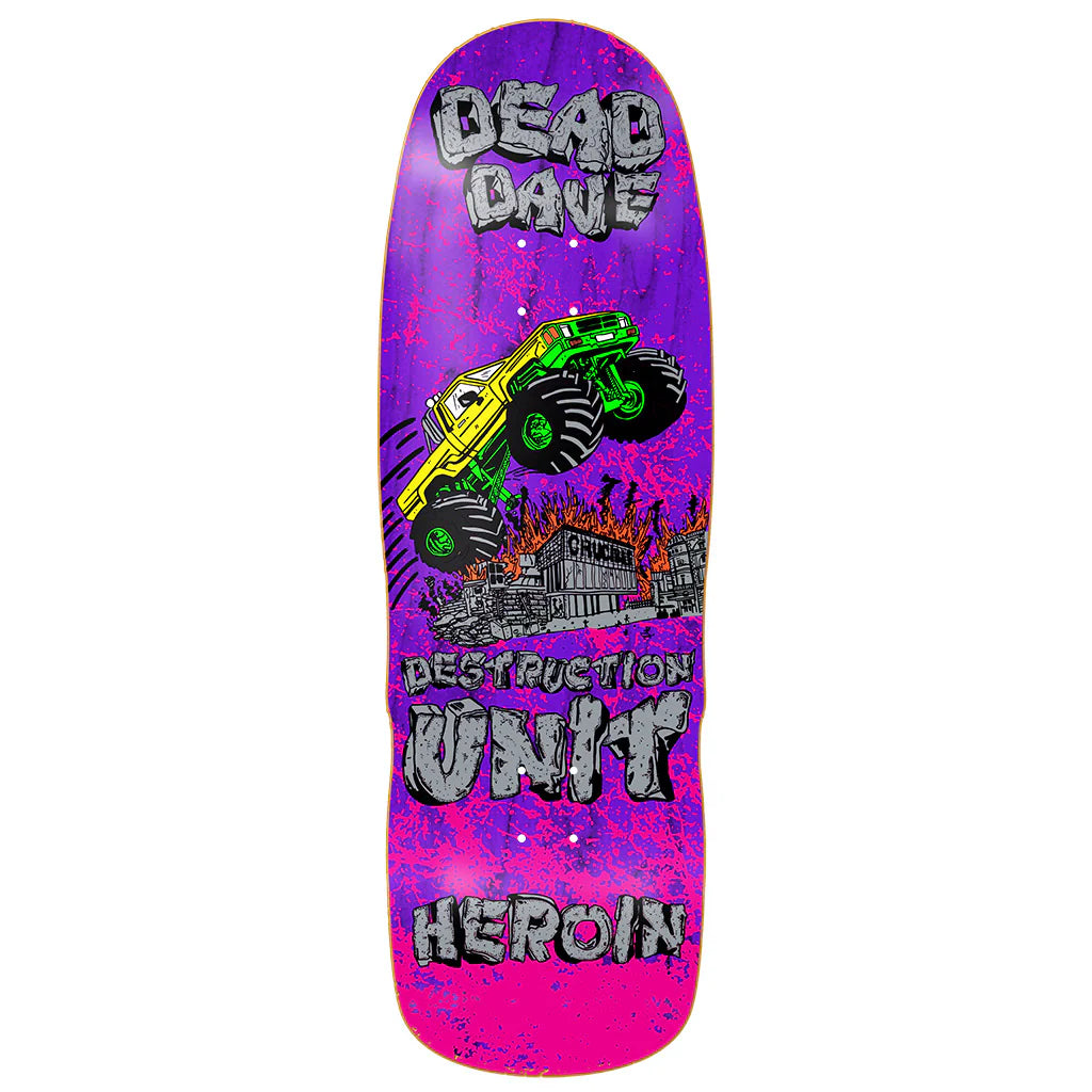 Heroin Skateboard Deck Dead Dave Knock Off 10.1