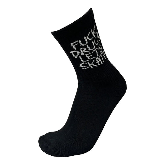 Heroin Socks Fuck Drugs Black