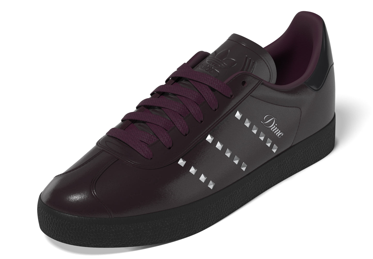 Adidas x Dime Skateboarding Shoes Gazelle ADV Maroon Silver