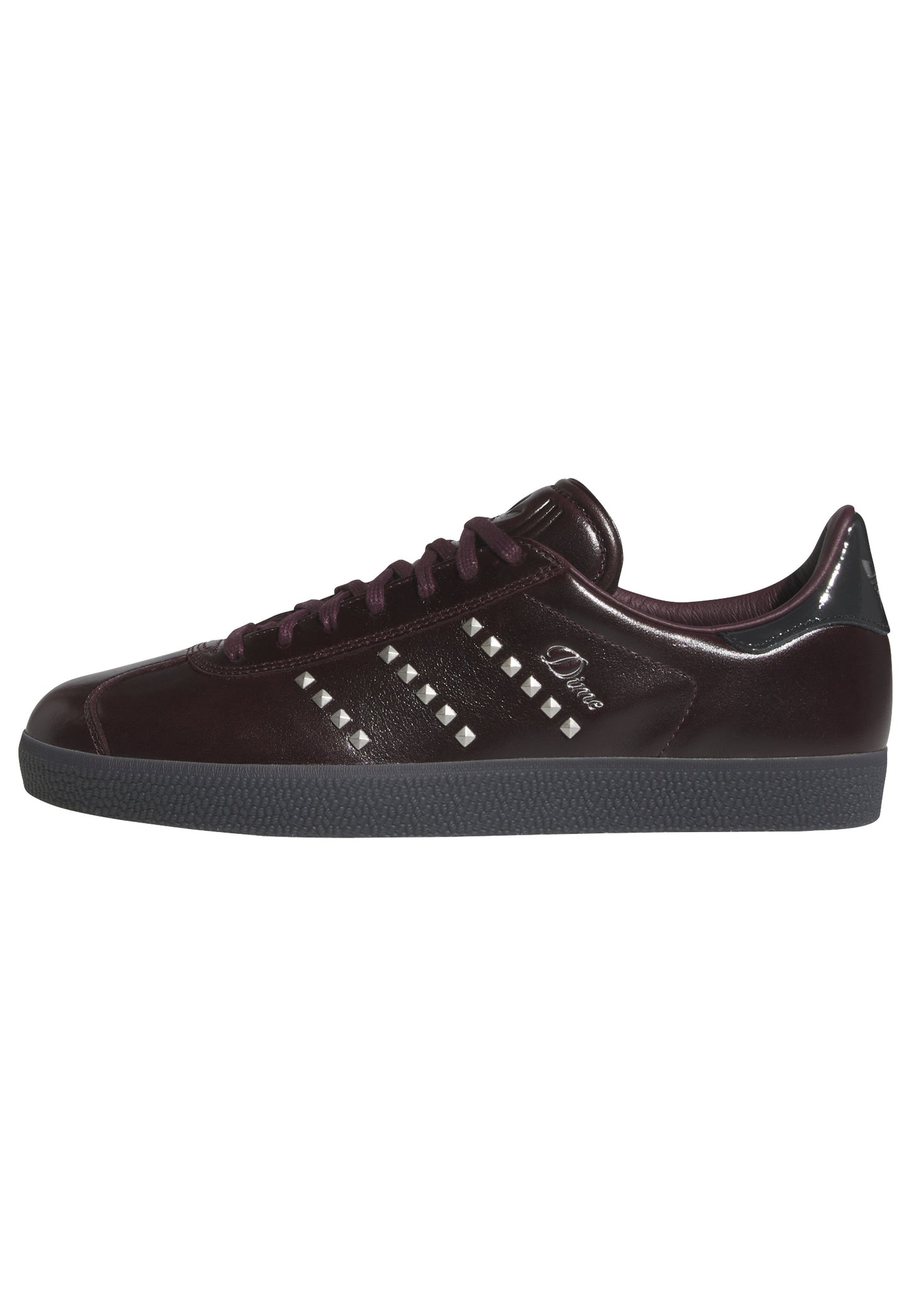 Adidas x Dime Skateboarding Shoes Gazelle ADV Maroon Silver