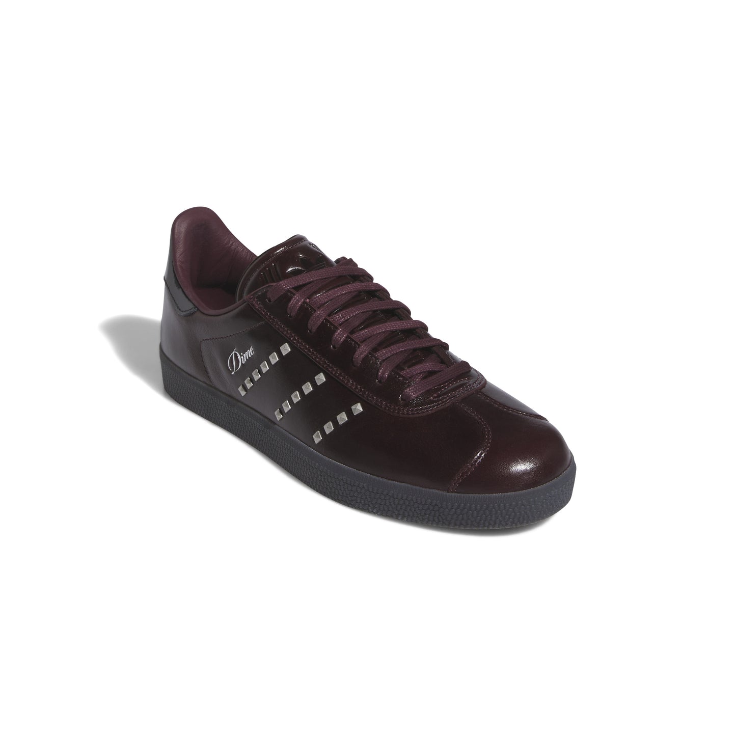 Adidas x Dime Skateboarding Shoes Gazelle ADV Maroon Silver