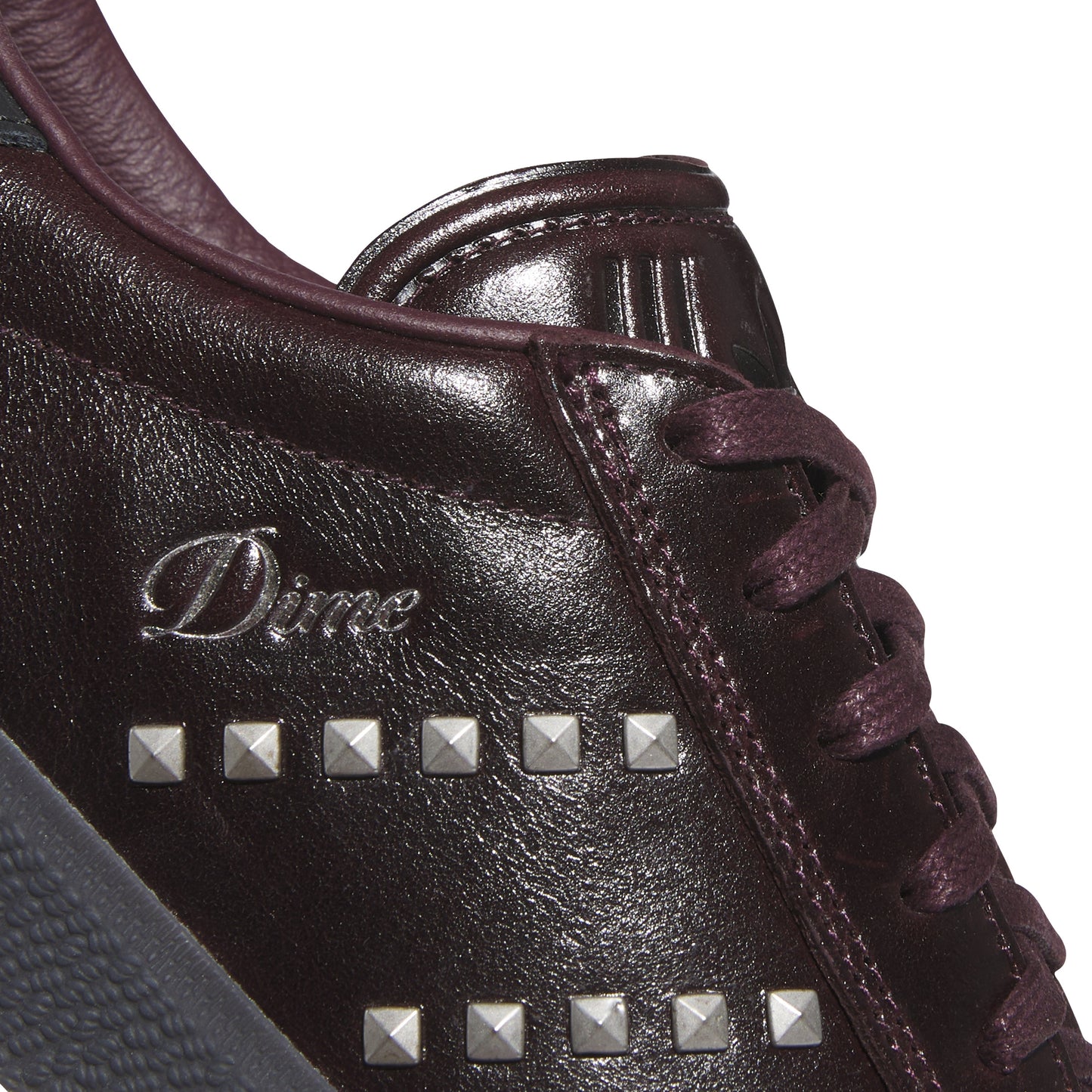 Adidas x Dime Skateboarding Shoes Gazelle ADV Maroon Silver