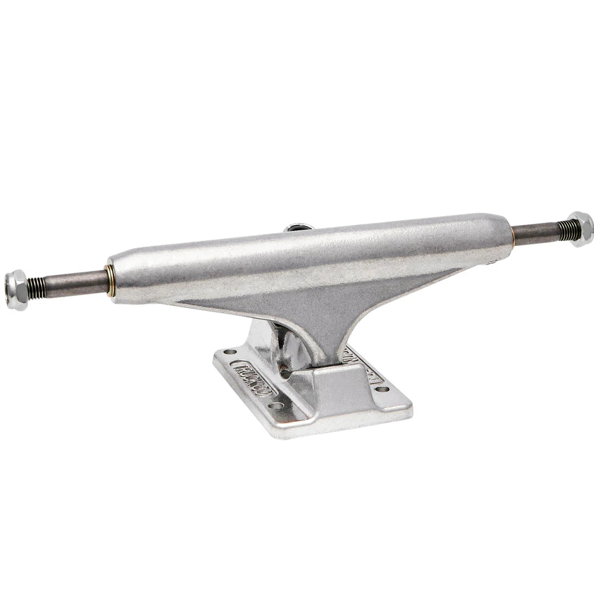silver skateboard truck
