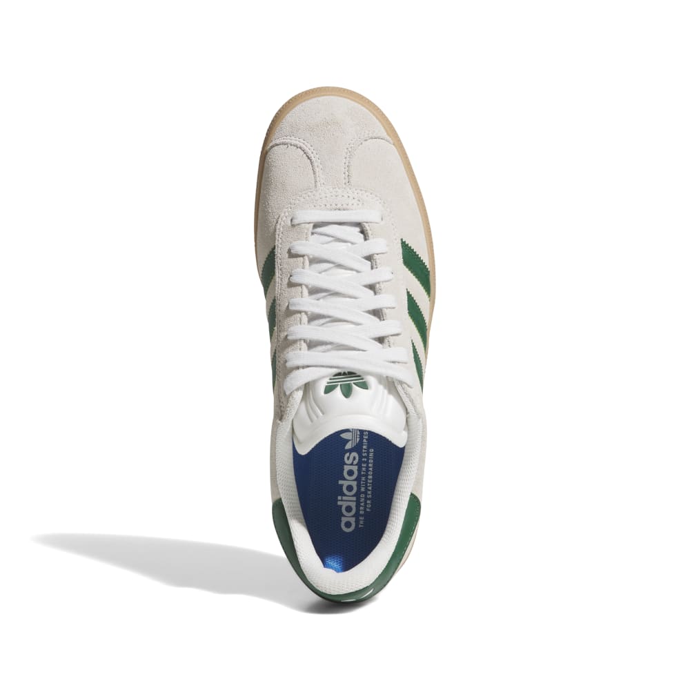Adidas Skateboarding Gazelle ADV Crystal White Green Gum